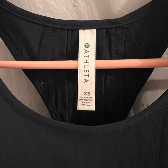 Athleta navy blue sojourn tank pleated racer back size xs - Picture 6 of 8